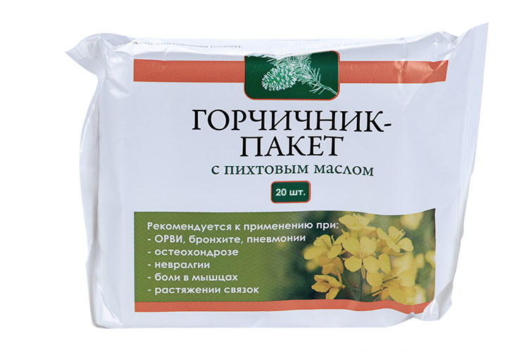 Горчичник пакет с пихтовым маслом, 20 шт