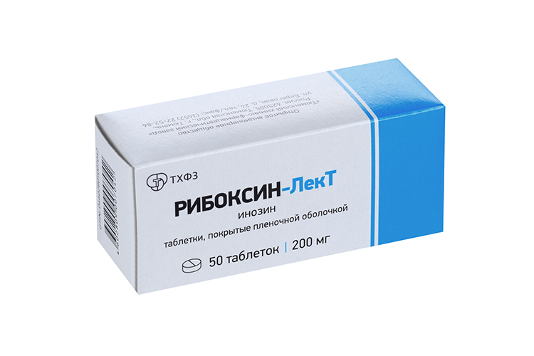 Рибоксин-ЛекТ 200 мг, 50 шт, таблетки покрытые оболочкой