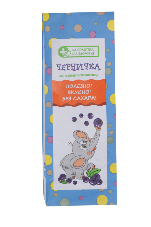 Мармелад желейный Черничка без сахара, 105 г
