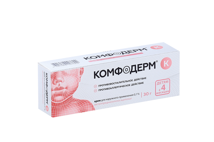 Комфодерм К 0.1%, 30 г, крем для наружного применения