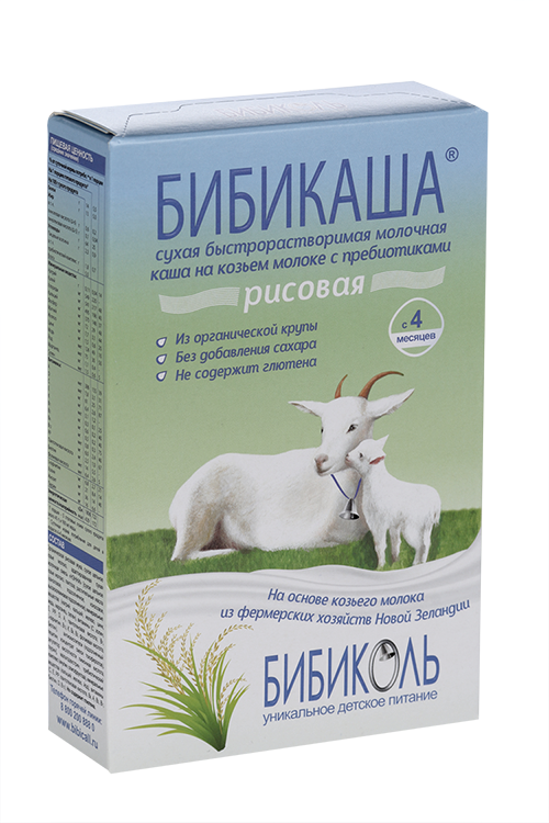 Каша Бибикаша рисовая на козьем молоке, 200 г