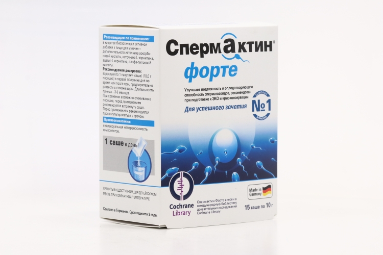 СпермАктин Форте, 10 г, 15 шт, порошок для приема внутрь