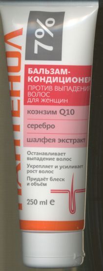 Пантенол 7% бальзам-кондиционер д/женщин с коэнзимом/серебром п/выпадения волос, 250 мл