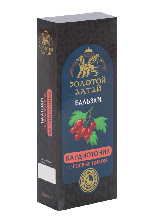 Бальзам Золотой Алтай б/алког Кардиотоник с боярышником, 250 мл