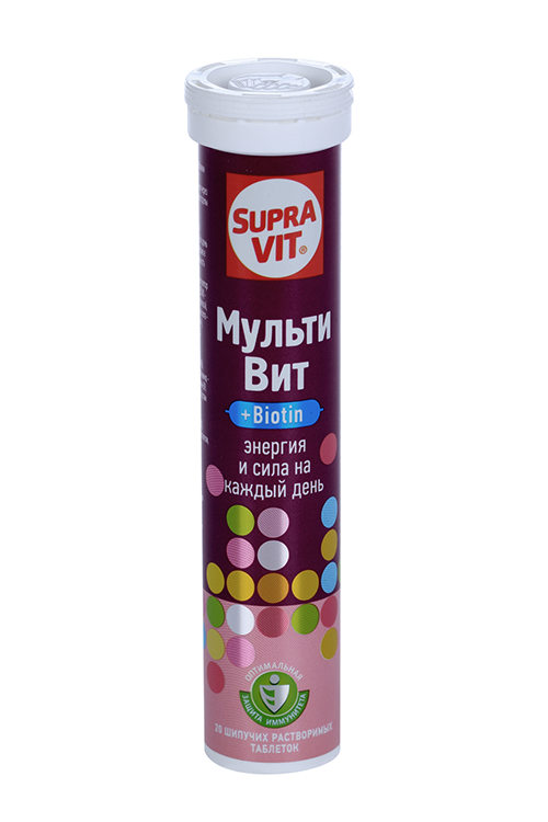 Супра Вит МультиВит 4 г, 20 шт, таблетки шипучие