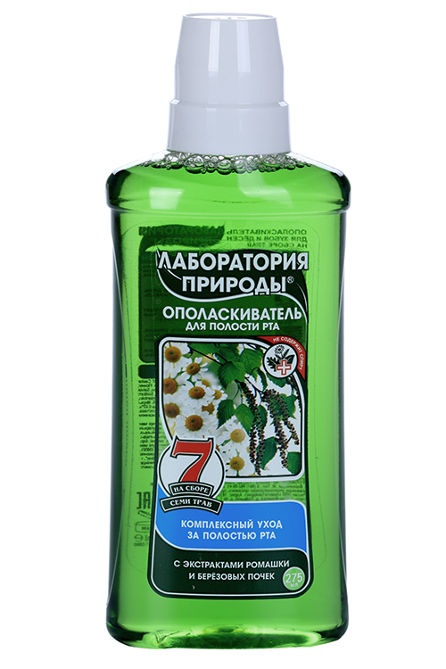 Ополаскиватель д/рта Лаборатория природы экстр цветк ромаш/берез почек на травах, 275 мл