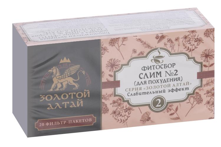Слим №2 Золотой Алтай легкий слабительный эффект фитосбор, 1,5 г, 20 шт