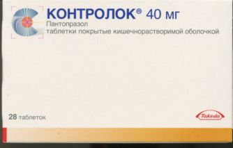 Контролок 40 мг, 28 шт, таблетки покрытые кишечнорастворимой оболочкой