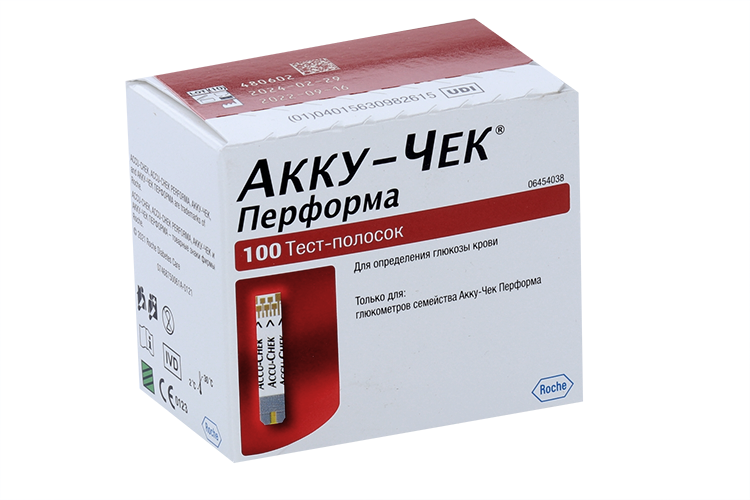 Тест-полоски Акку-Чек Перформа д/глюкометра, 100 шт