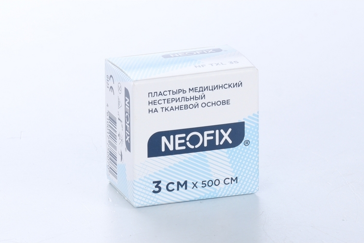 Пластырь Неофикс н/с на тканев основе бел цвета 3х500 см