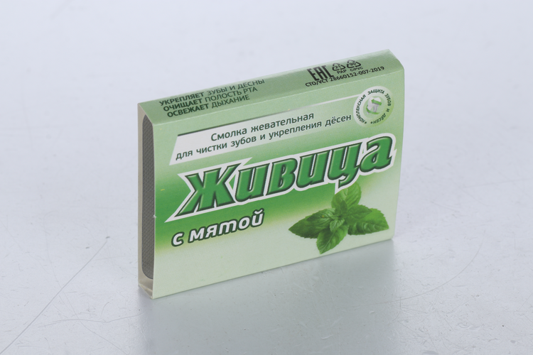 Смолка жевательная из смолы лиственницы, 5 шт, Мята