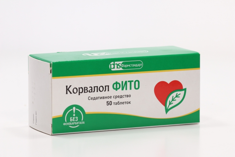 Корвалол Фито 1.16 мг+28 мг+16.4 мг, 50 шт, таблетки