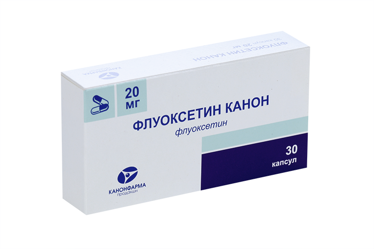 Флуоксетин-Канон 20 мг, 30 шт, капсулы
