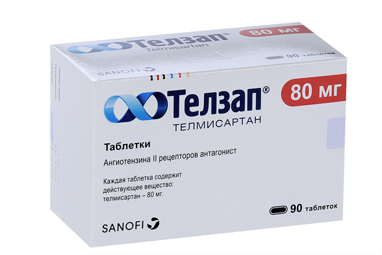 Телзап 80 мг, 90 шт, таблетки