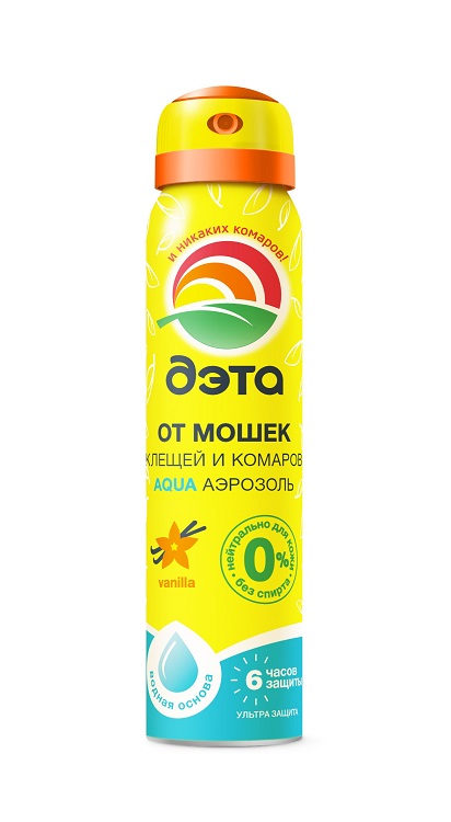 Аэрозоль Дэта Аква от мошек/клещей/комаров, 100 мл