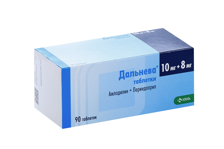 Дальнева 10 мг+8 мг, 90 шт, таблетки