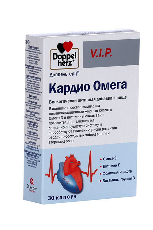 Доппельгерц VIP Кардио Омега, 1 610 мг, 30 шт, капсулы