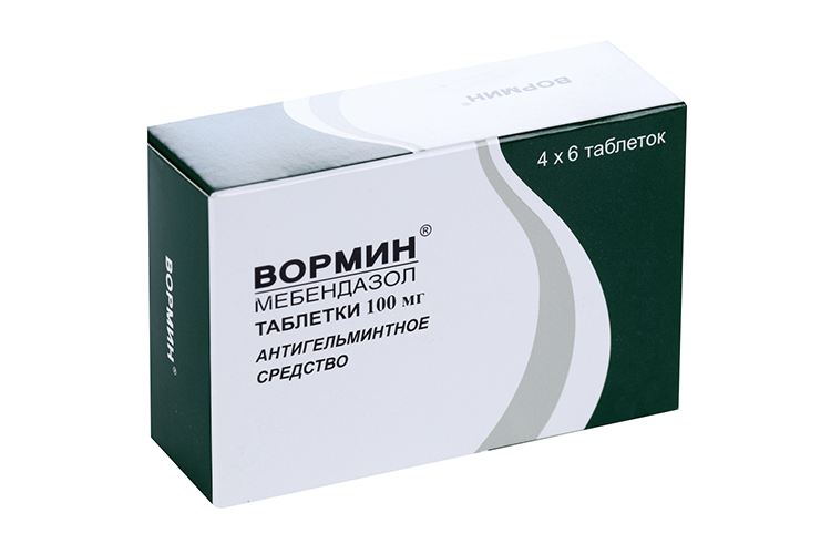 Вормин 100 мг, 24 шт, таблетки
