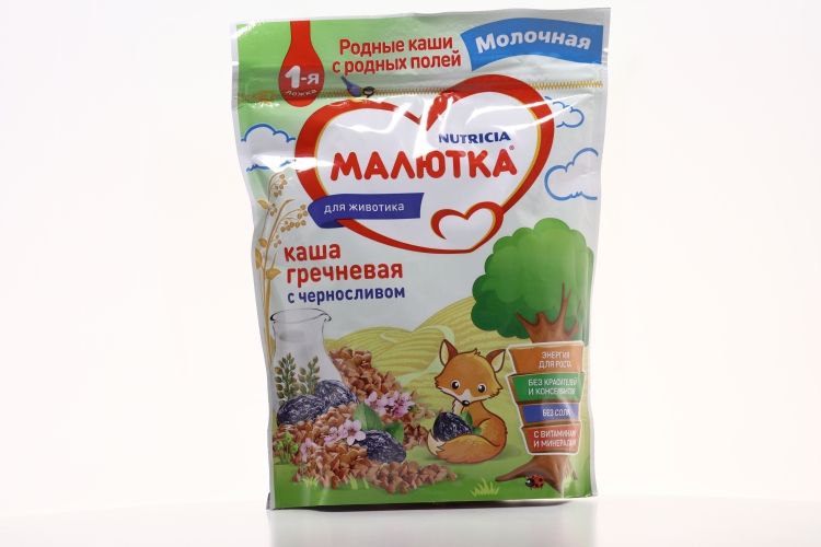 Каша Малютка молоч гречневая с черносл (с 4 мес), 220 г