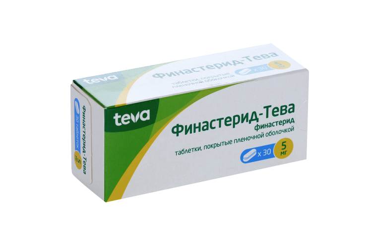 Финастерид-Тева 5 мг, 30 шт, таблетки покрытые пленочной оболочкой