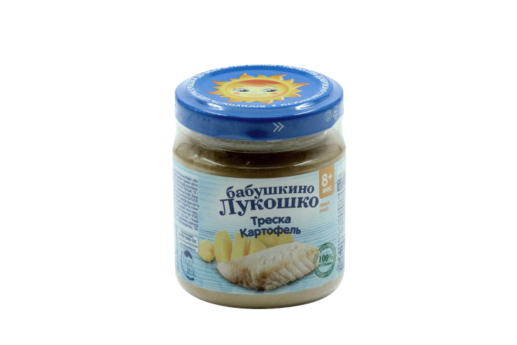 Пюре Бабушкино лукошко треска картофель, 100 г