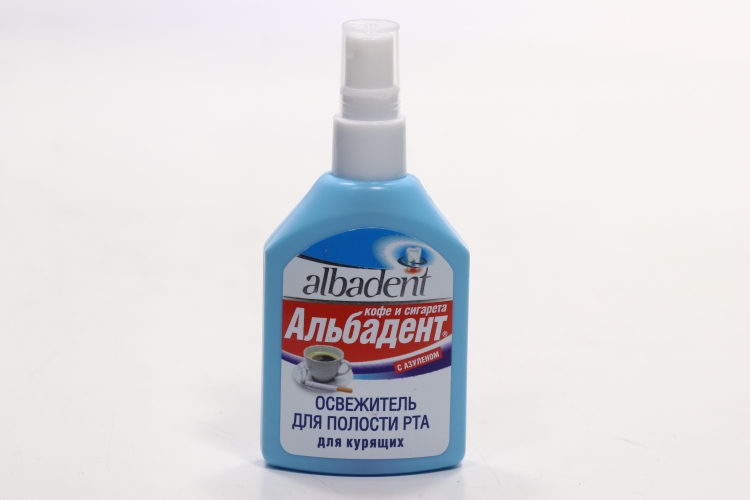 Освежитель АЛЬБАДЕНТ д/рта кофе и сигарета, 35 мл