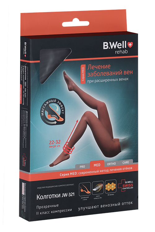 Колготки B Well компр MED 2 класс JW-321 р 4 черн