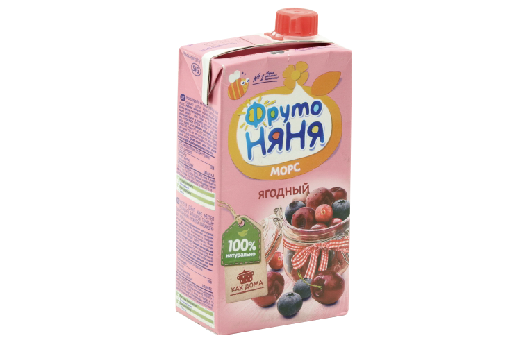 Морс Фрутоняня клюква/черника/вишня, 0,5 л