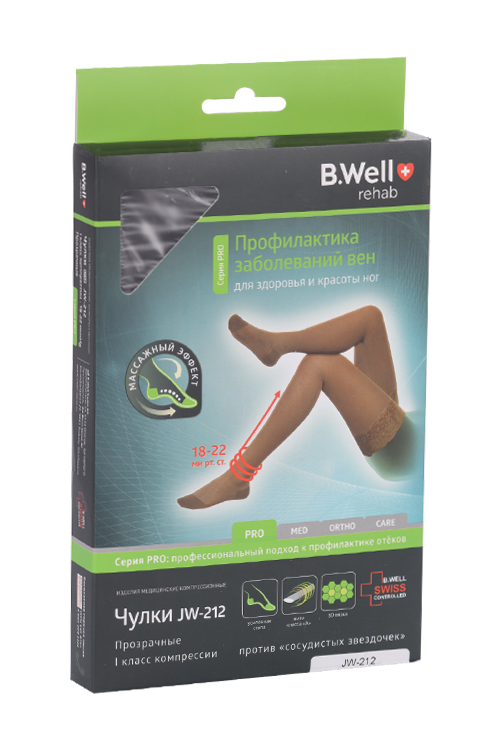 Чулки B Well РRО компр 1 класс JW-212 черн р 2