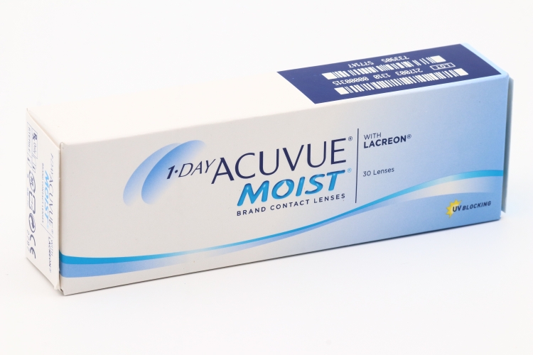 Линзы 1-Day Acuvue Moist (1уп=30шт) R:=8.5 D:=-01,50, 30 шт