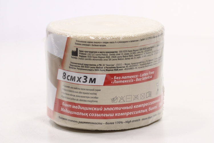 Бинт Лаума мед эласт комп с заст 8см x 3м
