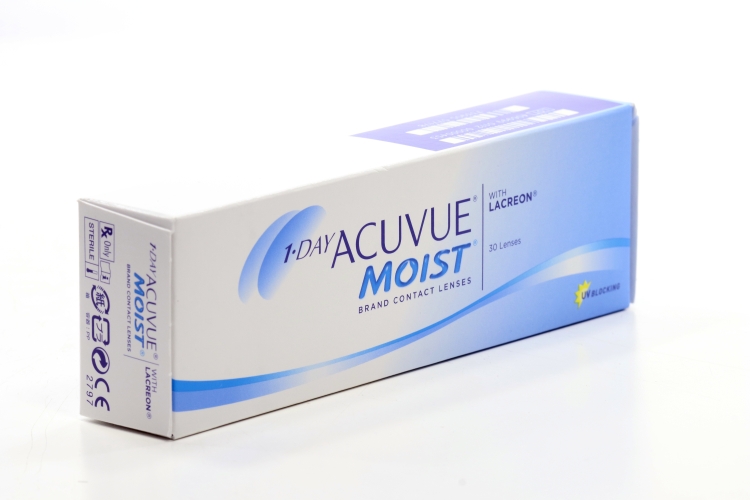 Линзы 1-Day Acuvue Moist (1уп=30шт) R:=8.5 D:=-02,25