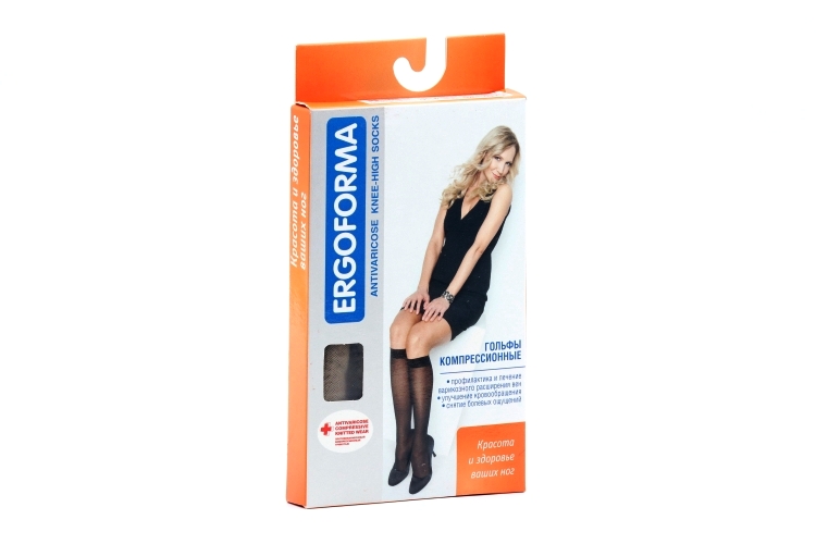 Гольфы ERGOFORMA жен. 2 компр. арт 321 р.6 телесн, пара