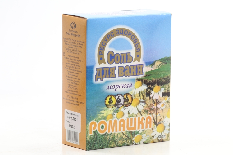 Соль д/ванн  Ромашка, 600 г, п/п пакет