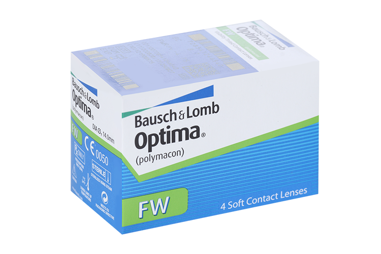 Линзы Bausch+Lomb Optima FW контактные R 8.7 (диоптрия -4,75), 4 шт