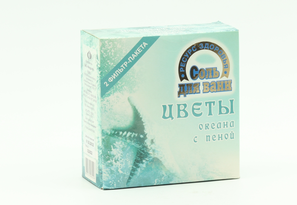 Соль д/ванн Цветы океана с пеной, 1 кг, (4607039480498)