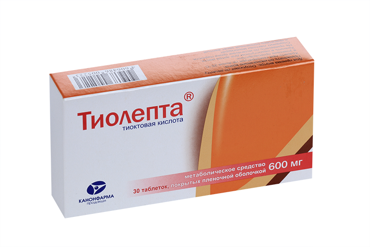 Тиолепта 600 мг, 30 шт, таблетки покрытые пленочной оболочкой