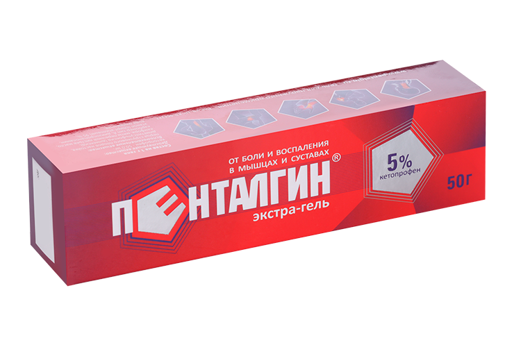 Пенталгин экстра-гель 5%, 50 г, гель для наружного применения