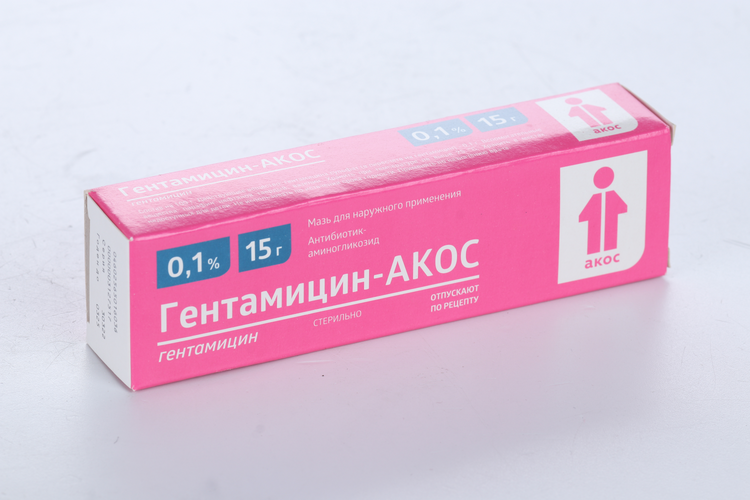 Гентамицин-АКОС 0.1%, 15 г, мазь для наружного применения
