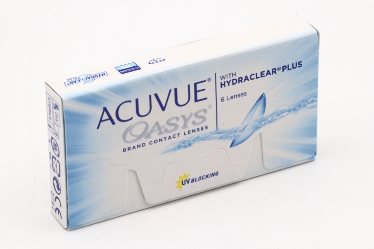 Линзы Acuvue Oasys R:=8.4 (диоптрия -1,25), 6 шт