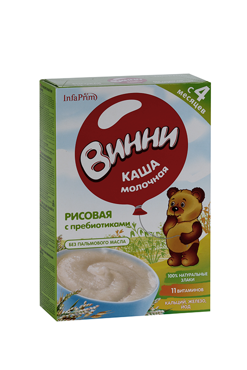 Каша Винни молоко/рис/пребиотики (с 4 мес), 200 г