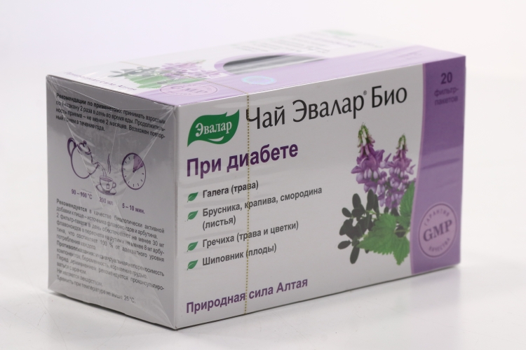 Чай Эвалар Био при диабете, 20 шт, ф/п
