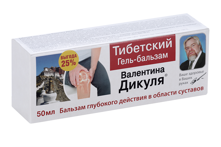 Гель-бальзам Дикуля Тибетский д/суставов, 50 мл