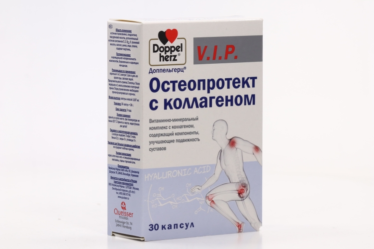 Доппельгерц VIP Остеопротект с коллагеном, 30 шт, капсулы