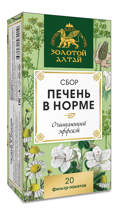 Фитосбор Золотой Алтай Печень в норме, 1,5 г, 20 шт
