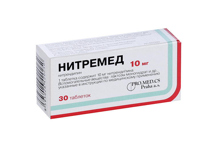 Нитремед 10 мг, 30 шт, таблетки