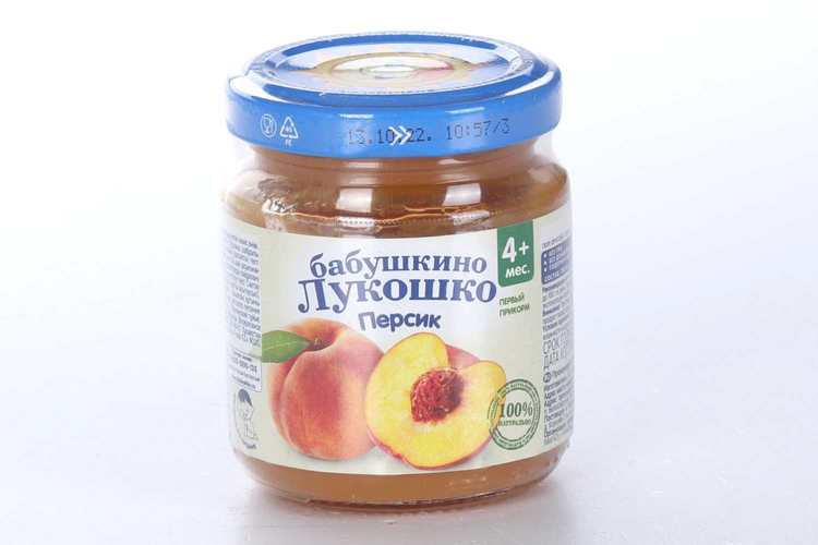 Пюре Бабушкино Лукошко персики 100 г