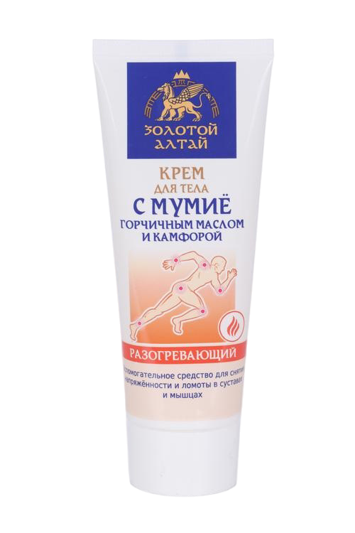 Крем Золотой Алтай д/тела разогревающий мумие/масло горчич/камфора, 75 мл