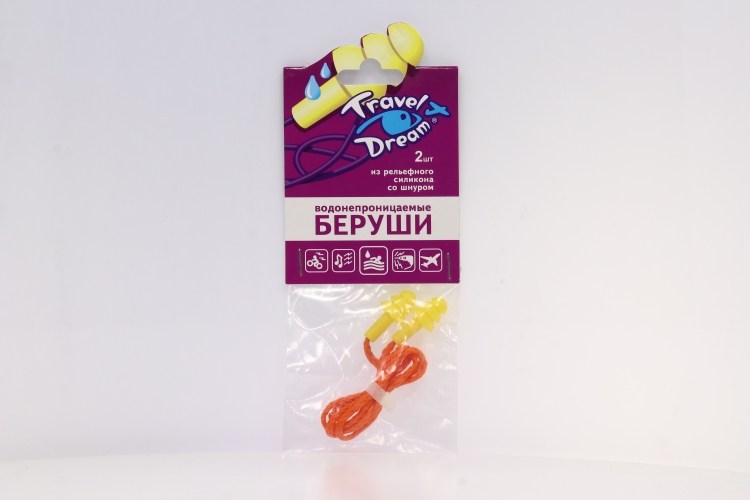 Беруши Трэвел дрим водонепроницаемые со шнуром, пара