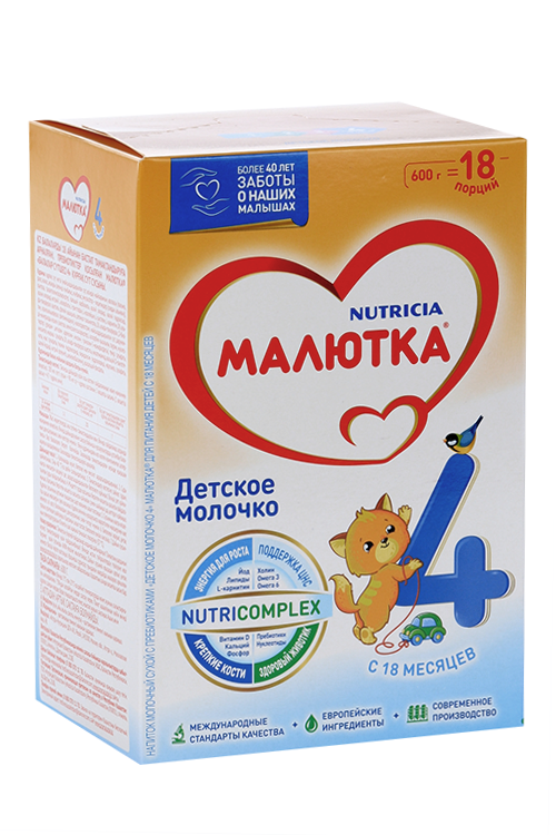 Смесь Малютка 4 (с 18 мес), 600 г